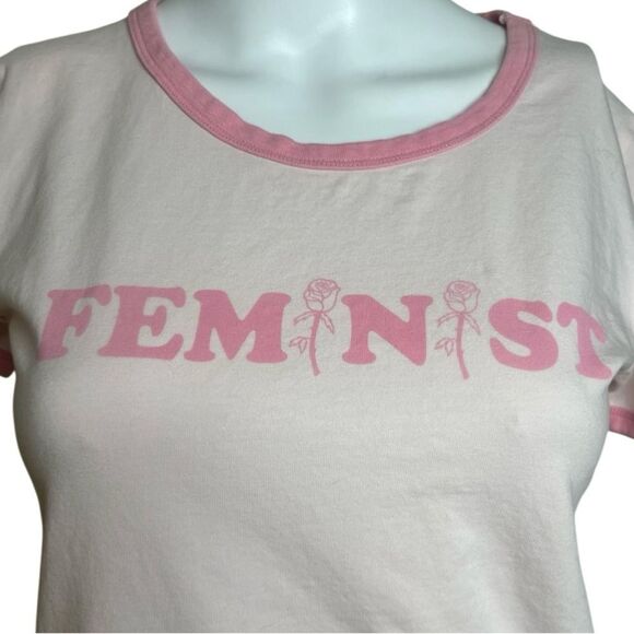 Divided Pink Feminist Graphic Tee Size Medium - Picture 3 of 4